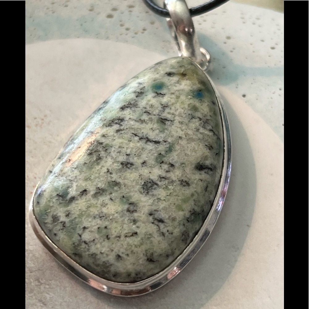 NEW Blue Azurite K2 necklace sterling